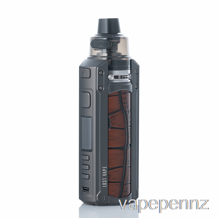 Lost Vape URSA QUEST 100W Pod Mod Kit Gunmetal / Crocodile Leather VAPE NZ